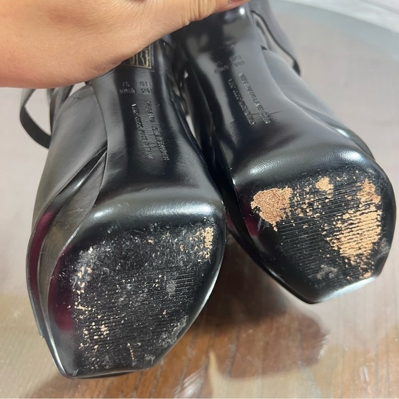 VERA WANG Lavender Hot & Sexy Cris Cross Strappy Leather Platform Sandal 6.5 EUC - Picture 4 of 16